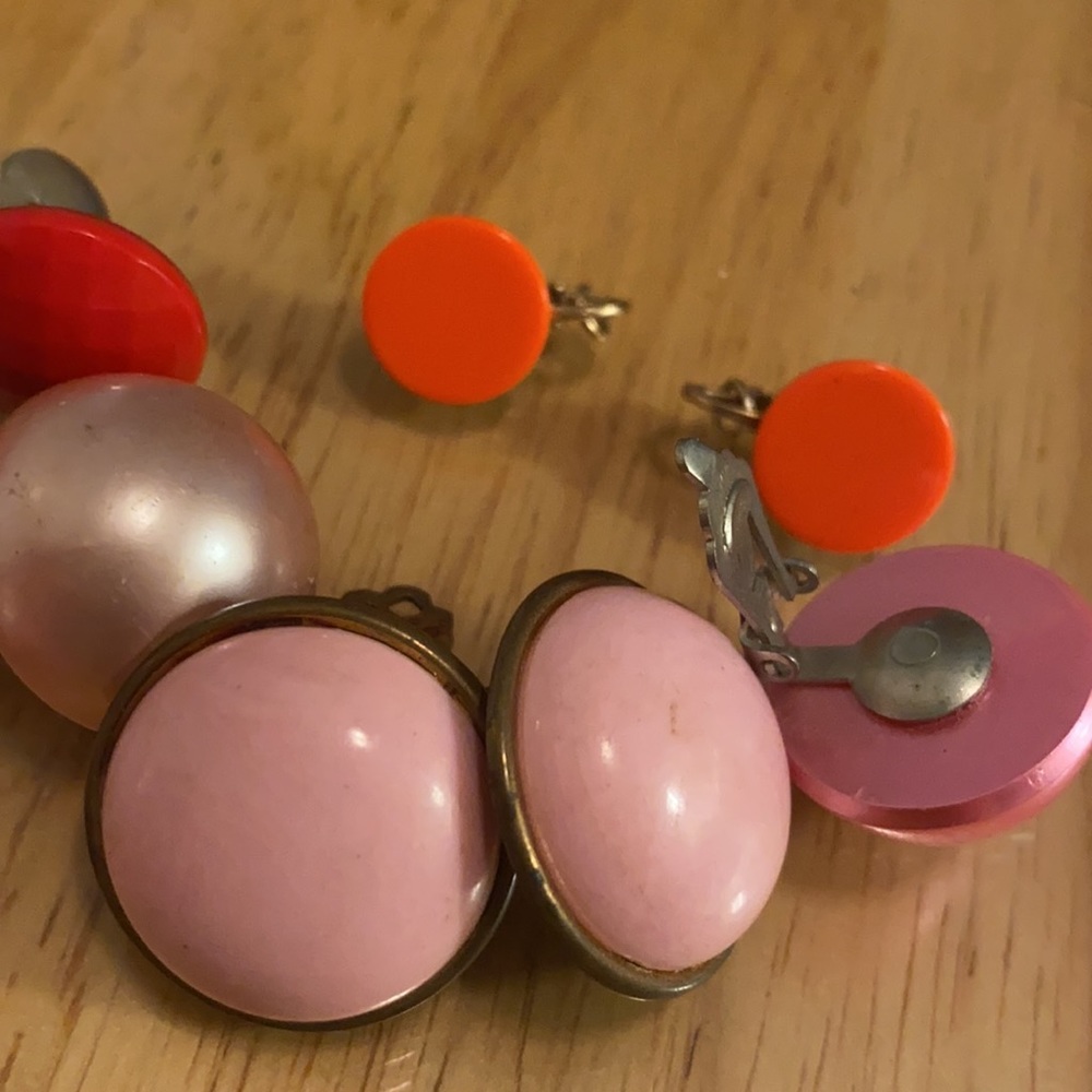 Vintage clip earrings PM 80A - Picture 3 of 8